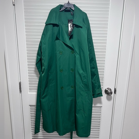 Attitudes by Renee Pleated-Back Trench Coat - Picture 2 of 5